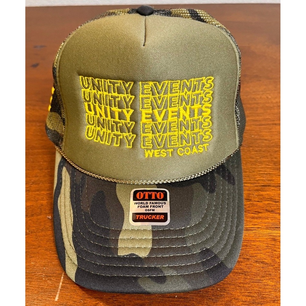 OTTO Unity Events West Coast Trucker Hat Camo Mesh Snapback Cap New